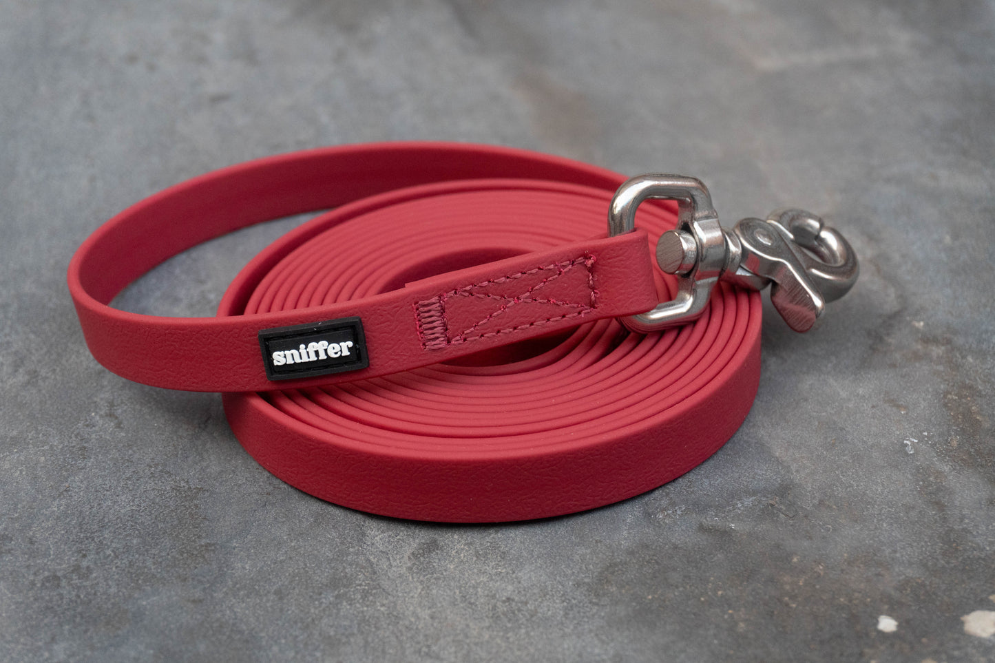 Pack Arnés Flex + Correa Estándar (3-5 metros) - Rojo Vino